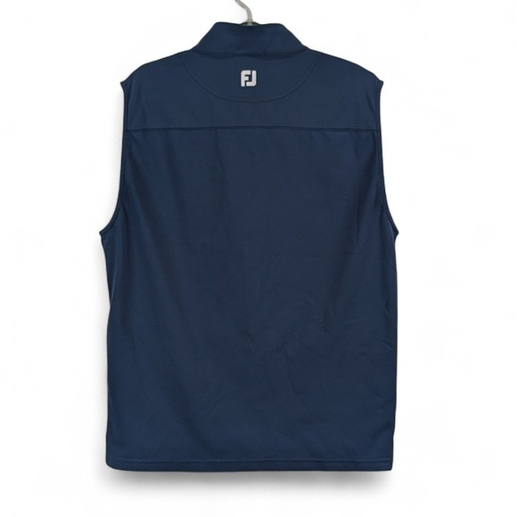 FootJoy Tour Issue Ottoman Knit Vest Mens Navy Blue Full Zip Athletic Fit - Picture 5 of 7